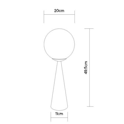 Globo - Bordlampe 1xE27/40W/230V mat krom