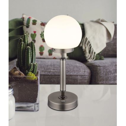 Globo - LED Genopladelig bordlampe m. touch-funktion dæmpbar LED/2,5W/5V 1800mAh 2700/4000/6500K antracit