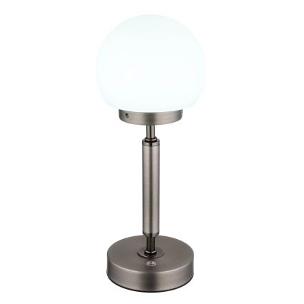 Globo - LED Genopladelig bordlampe m. touch-funktion dæmpbar LED/2,5W/5V 1800mAh 2700/4000/6500K antracit
