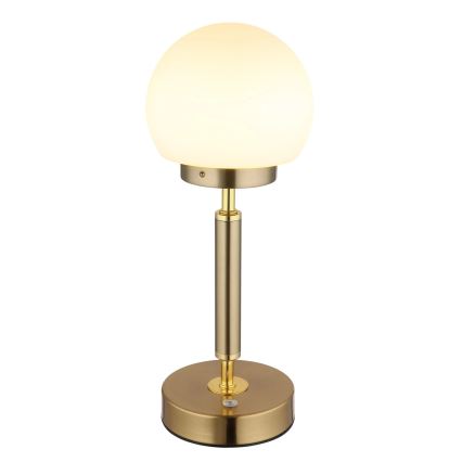 Globo - LED Genopladelig bordlampe m. touch-funktion dæmpbar LED/2,5W/5V 1800mAh 2700/4000/6500K messing