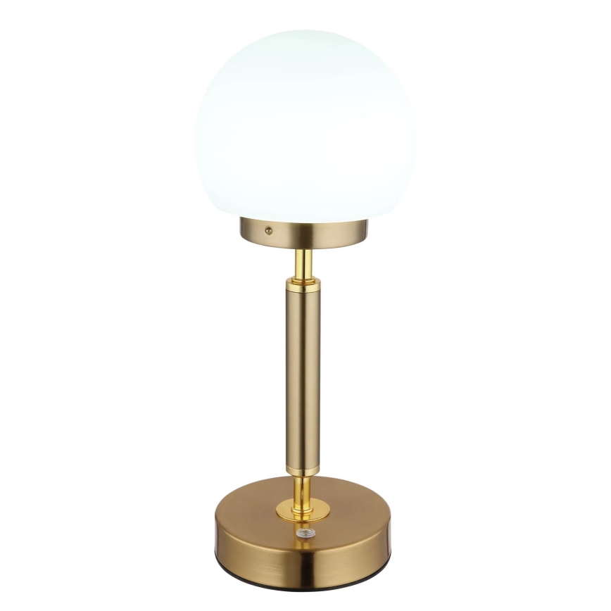 Globo - LED Genopladelig bordlampe m. touch-funktion dæmpbar LED/2,5W/5V 1800mAh 2700/4000/6500K messing