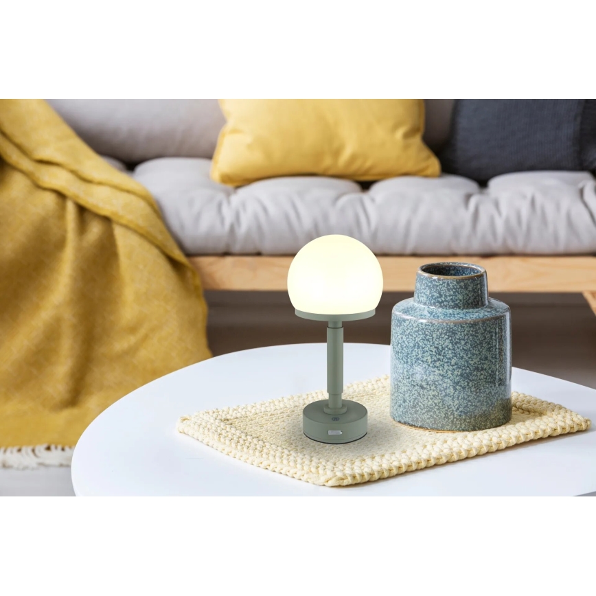 Globo - LED Genopladelig bordlampe m. touch-funktion dæmpbar LED/2,5W/5V 1800mAh 2800K grøn