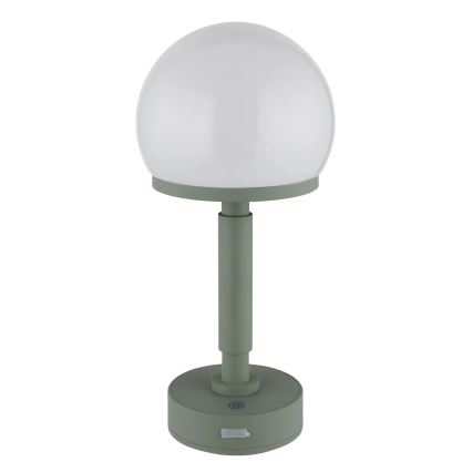 Globo - LED Genopladelig bordlampe m. touch-funktion dæmpbar LED/2,5W/5V 1800mAh 2800K grøn