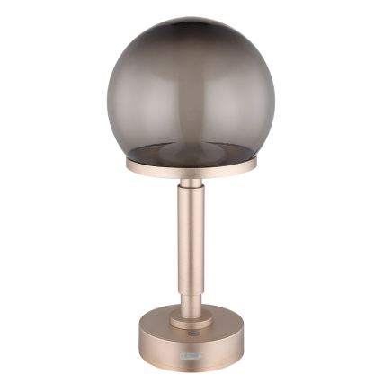 Globo - LED Genopladelig bordlampe m. touch-funktion dæmpbar LED/2,5W/5V 1800mAh 2700/4000/6500K Rosenguld