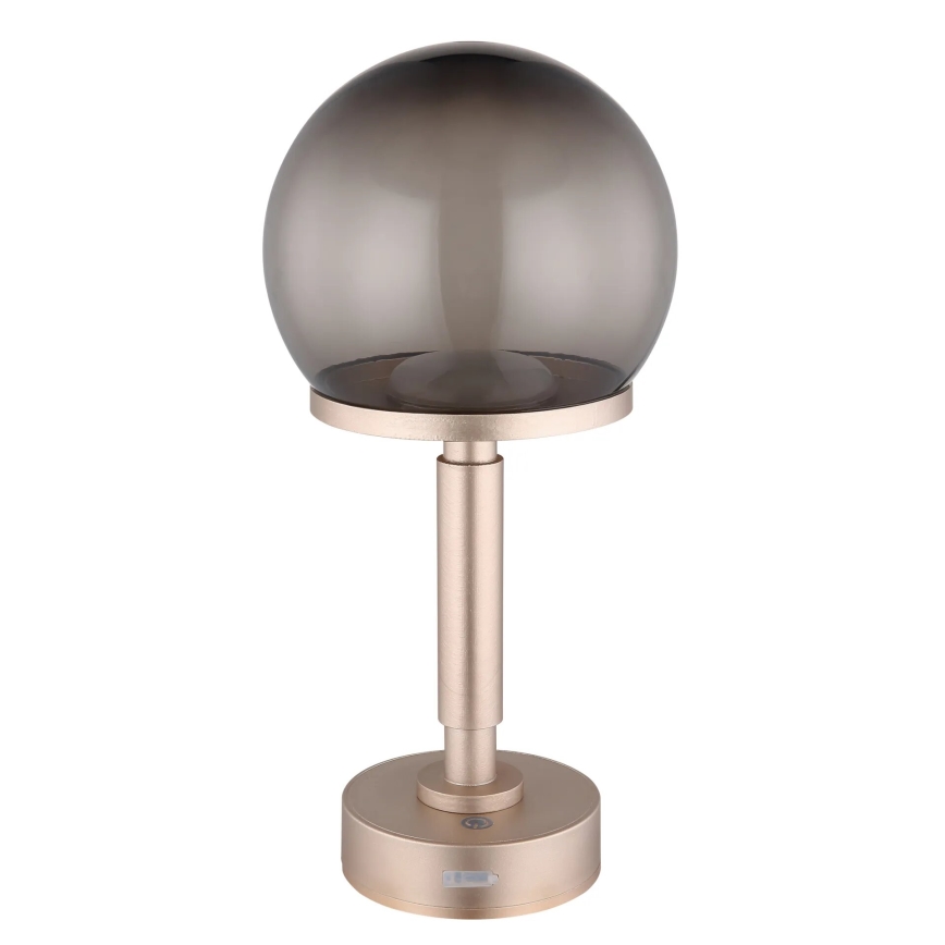 Globo - LED Genopladelig bordlampe m. touch-funktion dæmpbar LED/2,5W/5V 1800mAh 2700/4000/6500K Rosenguld