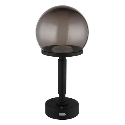 Globo - LED Genopladelig bordlampe m. touch-funktion dæmpbar LED/2,5W/5V 1800mAh 2700/4000/6500K sort