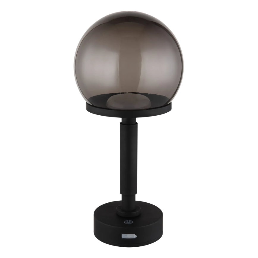 Globo - LED Genopladelig bordlampe m. touch-funktion dæmpbar LED/2,5W/5V 1800mAh 2700/4000/6500K sort