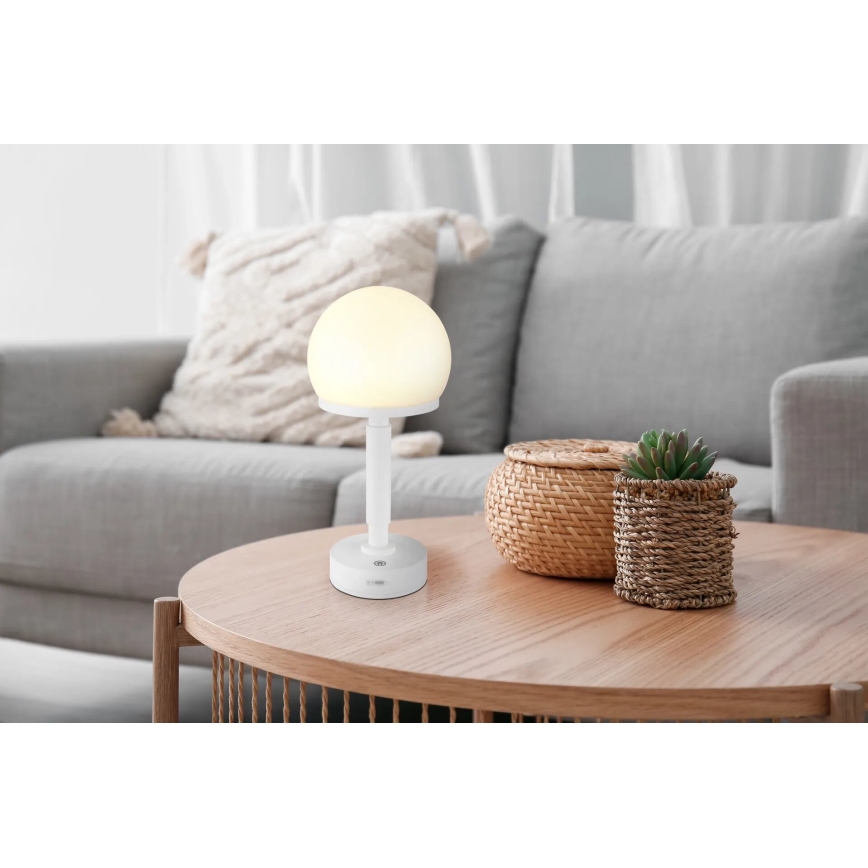 Globo - LED Genopladelig bordlampe m. touch-funktion dæmpbar LED/2,5W/5V 1800mAh 2800K hvid