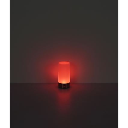 Globo - Udendørs LED bordlampe m. RGBW-farver og touch-funktion dæmpbar LED/1,8W/5V 1500 mAh IP44 mat krom