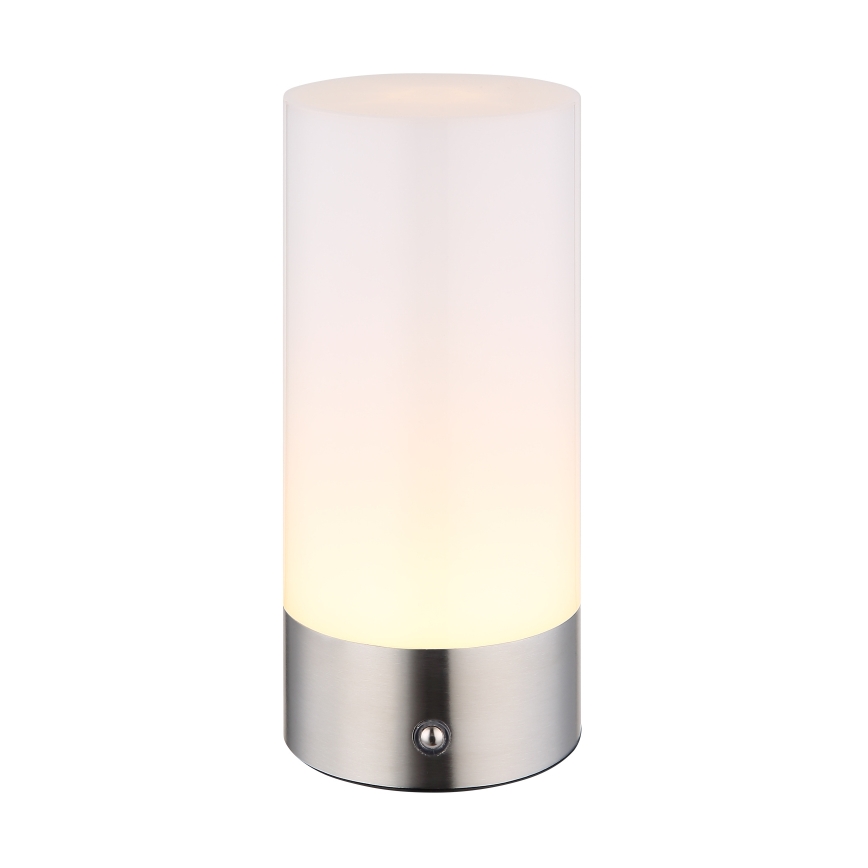 Globo - Udendørs LED bordlampe m. RGBW-farver og touch-funktion dæmpbar LED/1,8W/5V 1500 mAh IP44 mat krom