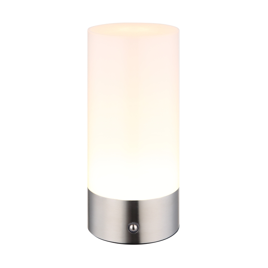 Globo - Udendørs LED bordlampe m. RGBW-farver og touch-funktion dæmpbar LED/1,8W/5V 1500 mAh IP44 mat krom