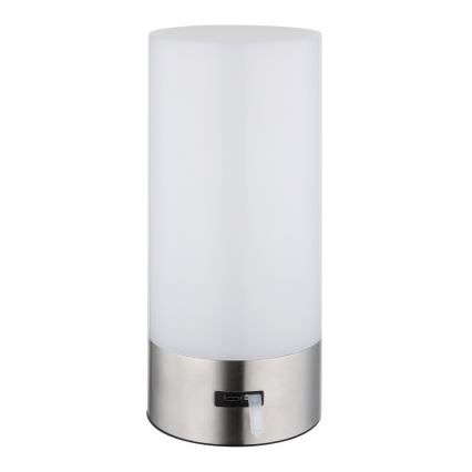Globo - Udendørs LED bordlampe m. RGBW-farver og touch-funktion dæmpbar LED/1,8W/5V 1500 mAh IP44 mat krom