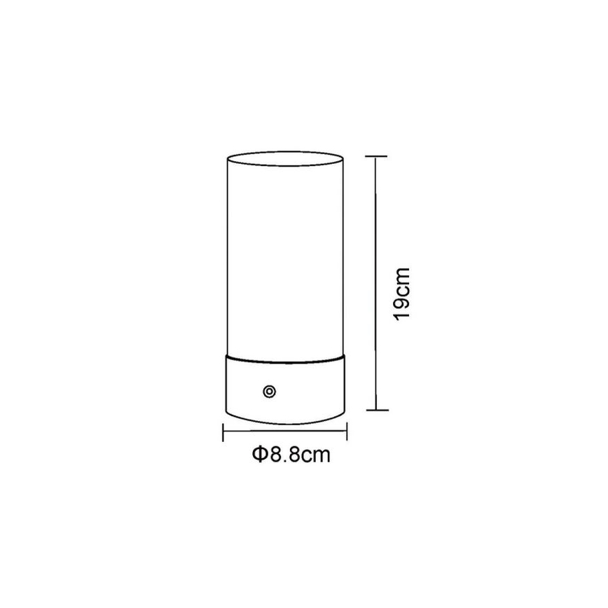 Globo - Udendørs LED bordlampe m. RGBW-farver og touch-funktion dæmpbar LED/1,8W/5V 1500 mAh IP44 mat krom