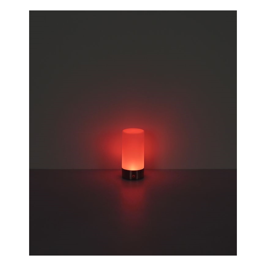 Globo - Udendørs LED bordlampe m. RGBW-farver og touch-funktion dæmpbar LED/1,8W/5V 1500 mAh sort