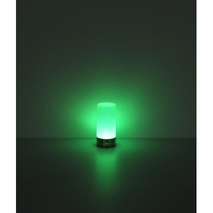 Globo - Udendørs LED bordlampe m. RGBW-farver og touch-funktion dæmpbar LED/1,8W/5V 1500 mAh sort