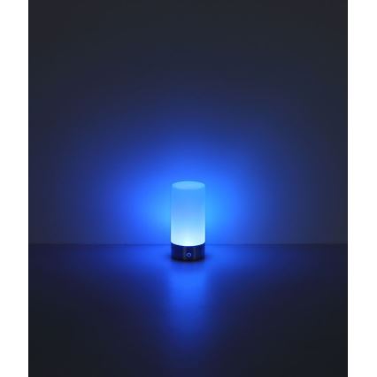Globo - Udendørs LED bordlampe m. RGBW-farver og touch-funktion dæmpbar LED/1,8W/5V 1500 mAh sort