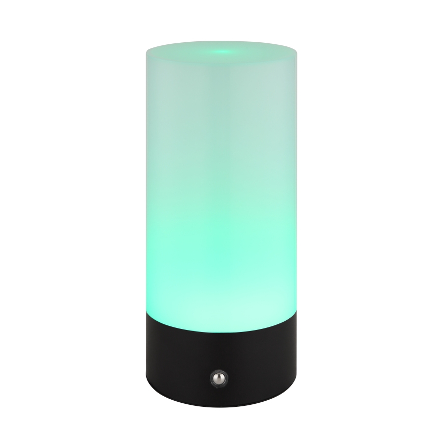 Globo - Udendørs LED bordlampe m. RGBW-farver og touch-funktion dæmpbar LED/1,8W/5V 1500 mAh sort