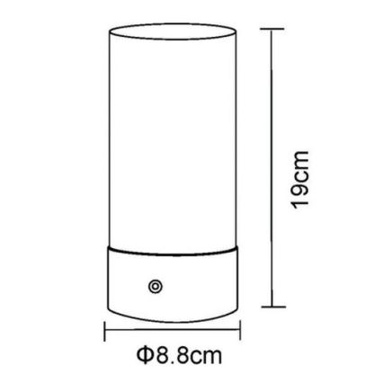 Globo - Udendørs LED bordlampe m. RGBW-farver og touch-funktion dæmpbar LED/1,8W/5V 1500 mAh sort