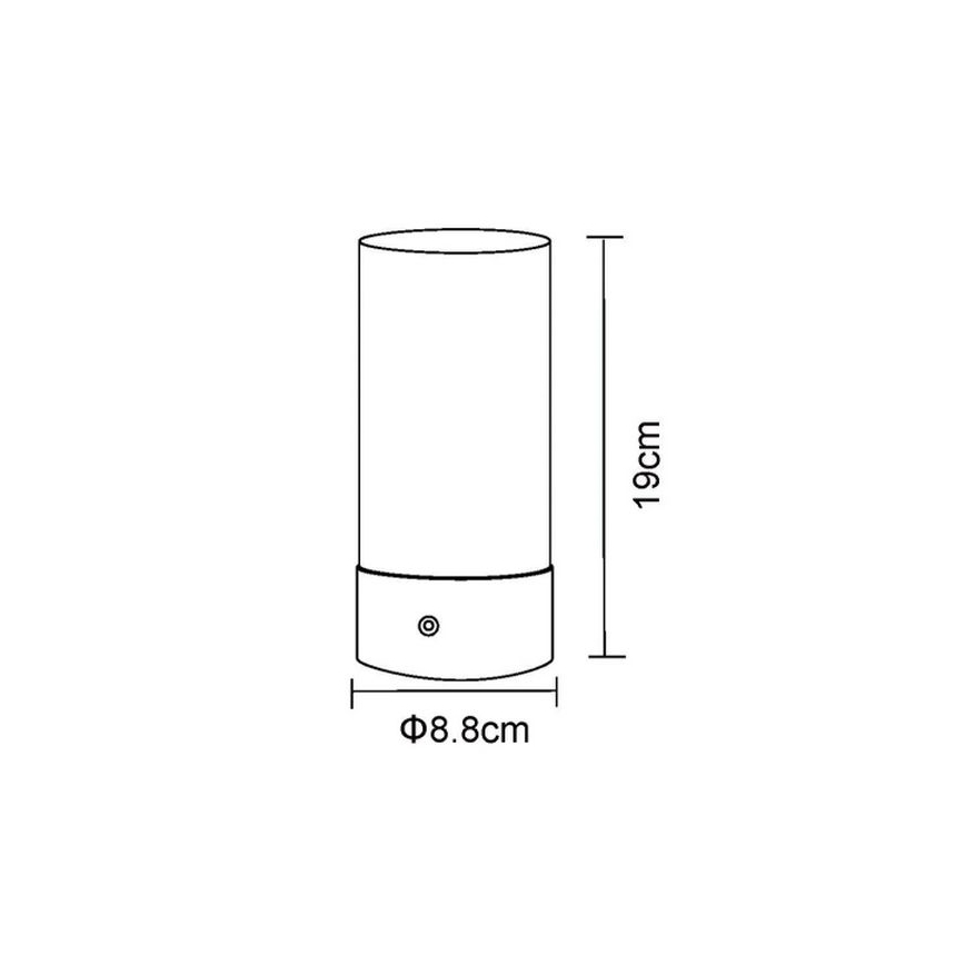 Globo - Udendørs LED bordlampe m. RGBW-farver og touch-funktion dæmpbar LED/1,8W/5V 1500 mAh sort