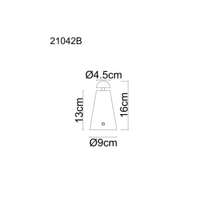 Globo - LED dæmpbar berøringsbetjent opladbar bordlampe LED/1,2W/5V 1200 mAh 2700/4500/6000K