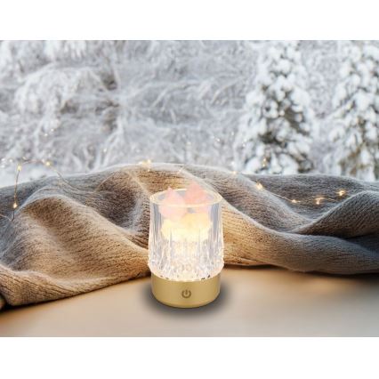 Globo - LED bordlampe m. touch-funktion dæmpbar LED/1W/5V 3000K 1200 mAh guldfarvet