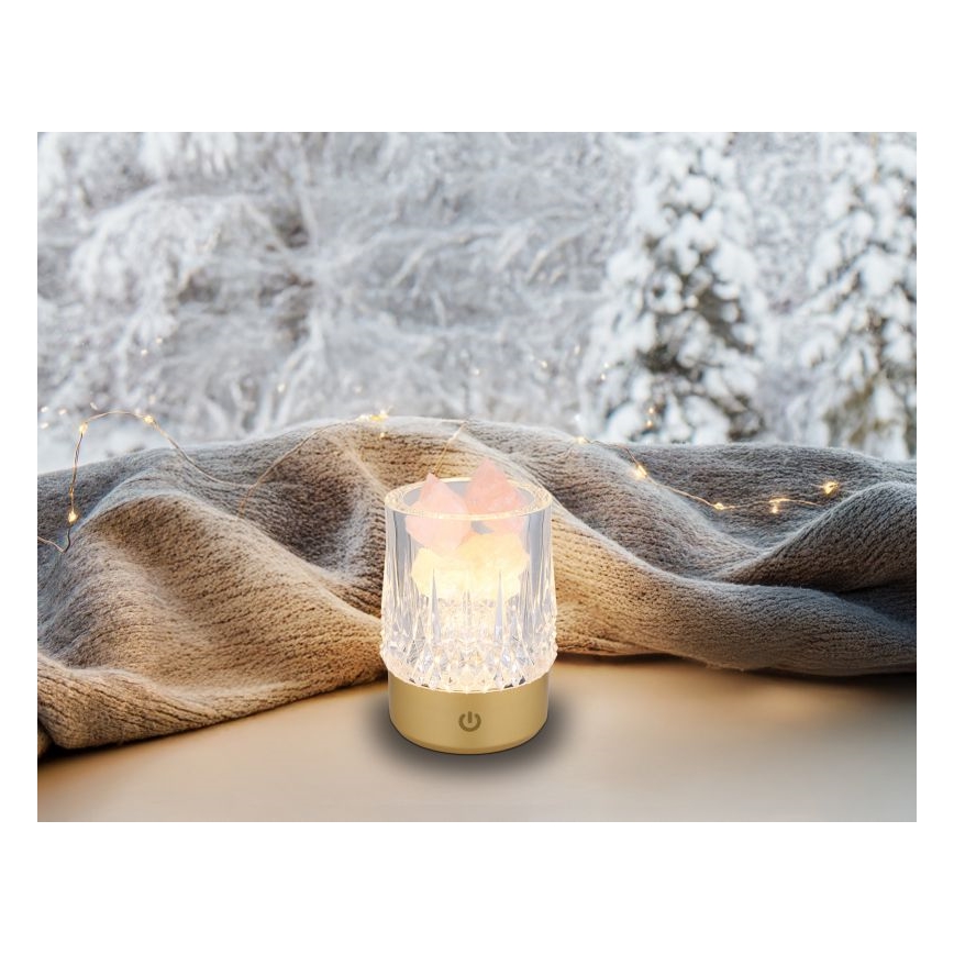 Globo - LED bordlampe m. touch-funktion dæmpbar LED/1W/5V 3000K 1200 mAh guldfarvet