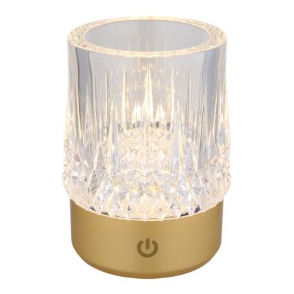 Globo - LED bordlampe m. touch-funktion dæmpbar LED/1W/5V 3000K 1200 mAh guldfarvet