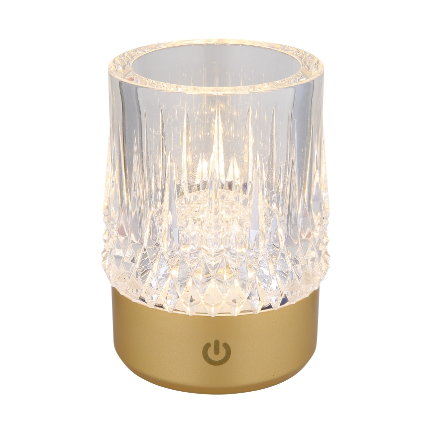 Globo - LED bordlampe m. touch-funktion dæmpbar LED/1W/5V 3000K 1200 mAh guldfarvet