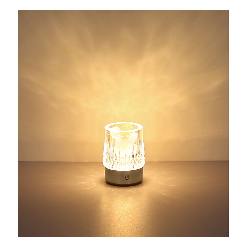Globo - LED-dæmpbar, berøringsbetjent bordlampe LED/1W/5V 3000K 1200 mAh sølv