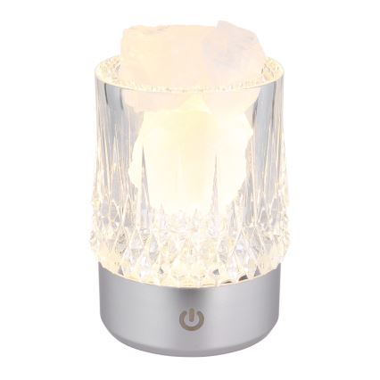 Globo - LED-dæmpbar, berøringsbetjent bordlampe LED/1W/5V 3000K 1200 mAh sølv