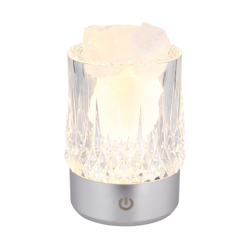Globo - LED-dæmpbar, berøringsbetjent bordlampe LED/1W/5V 3000K 1200 mAh sølv