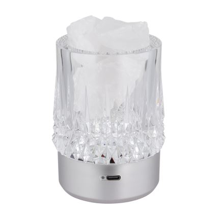 Globo - LED-dæmpbar, berøringsbetjent bordlampe LED/1W/5V 3000K 1200 mAh sølv