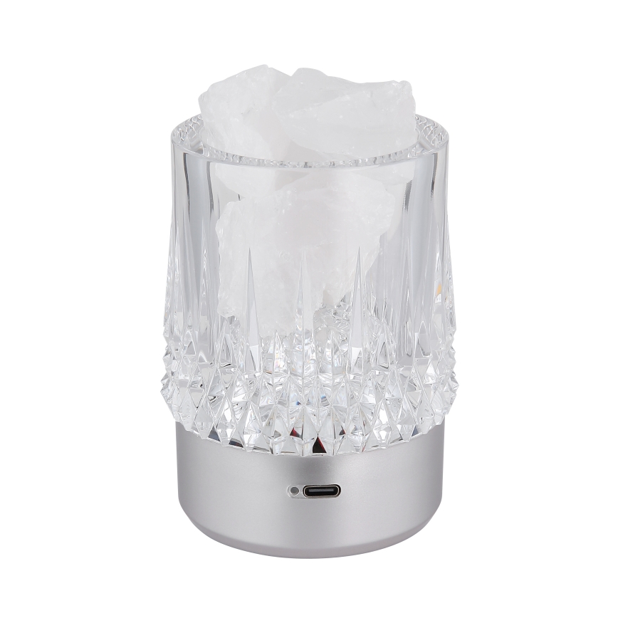Globo - LED-dæmpbar, berøringsbetjent bordlampe LED/1W/5V 3000K 1200 mAh sølv