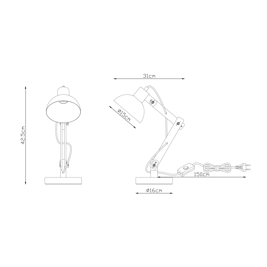 Globo - Bordlampe 1xE27/40W/230V bøg