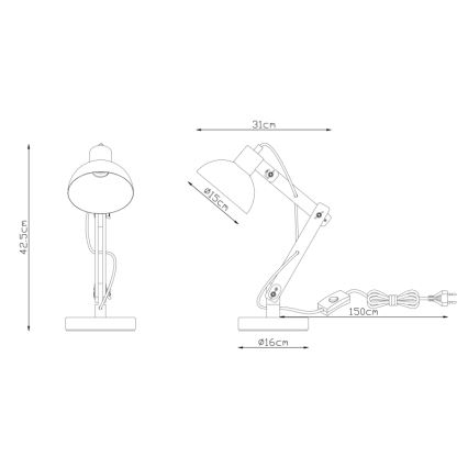 Globo - Bordlampe 1xE27/40W/230V bøg