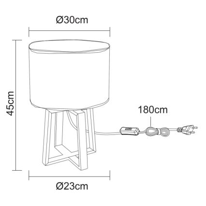 Globo - Bordlampe 1xE14/40W/230V sort