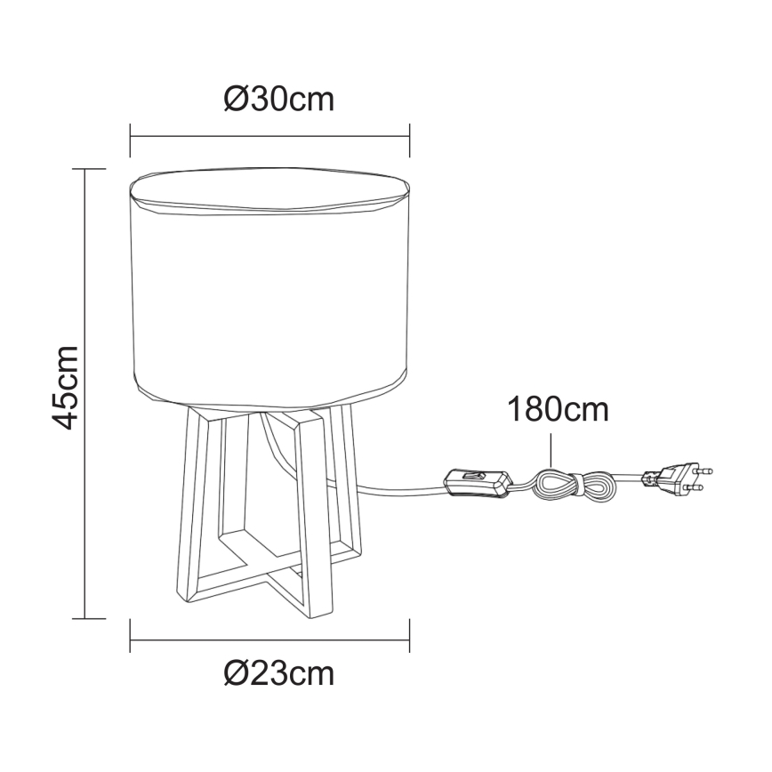 Globo - Bordlampe 1xE14/40W/230V sort