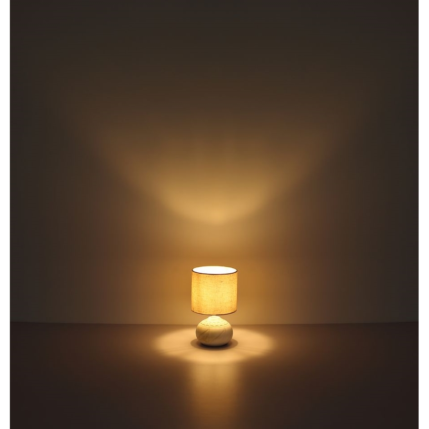 Globo - Bordlampe 1xE14/40W/230V beige/keramik
