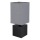 Globo 21628ALU - Bordlampe VALENTINO 1xE27/7W/230V sort/antracit