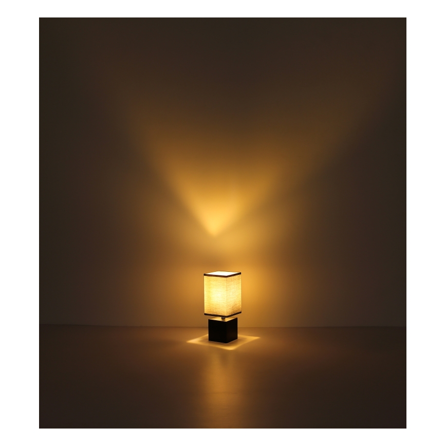 Globo 21628ALU - Bordlampe VALENTINO 1xE27/7W/230V sort/antracit