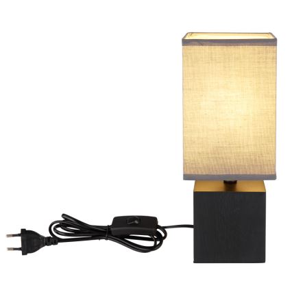 Globo 21628ALU - Bordlampe VALENTINO 1xE27/7W/230V sort/antracit