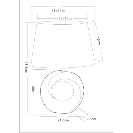 Globo - Bordlampe 1xE27/40W/230V