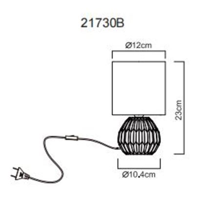 Globo - Bordlampe 1xE14/40W/230V blå