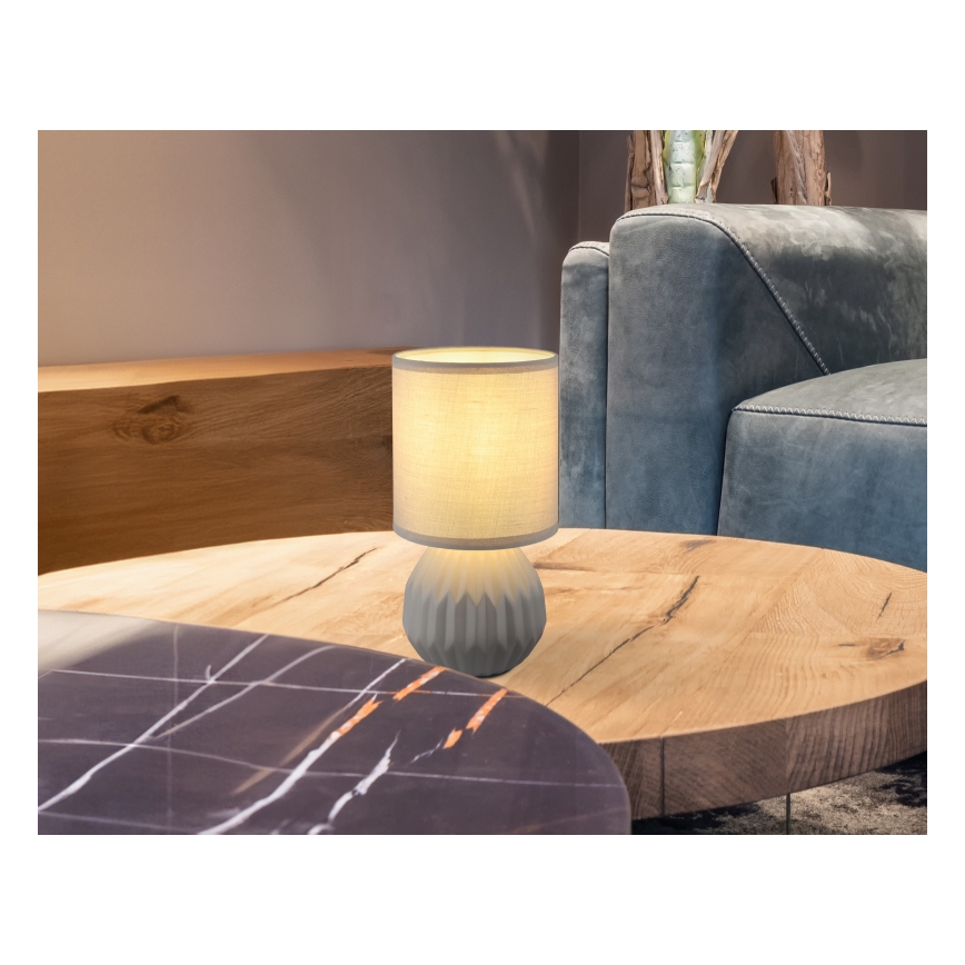 Globo - Bordlampe 1xE14/40W/230V grå