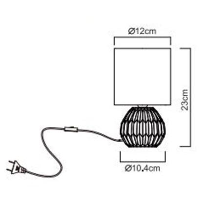 Globo - Bordlampe 1xE14/40W/230V rosa