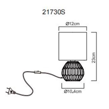 Globo - Bordlampe 1xE14/40W/230V sort