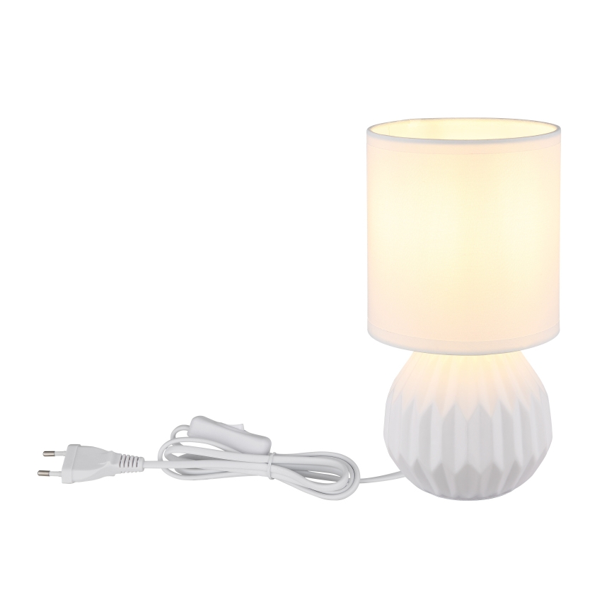 Globo - Bordlampe 1xE14/40W/230V hvid