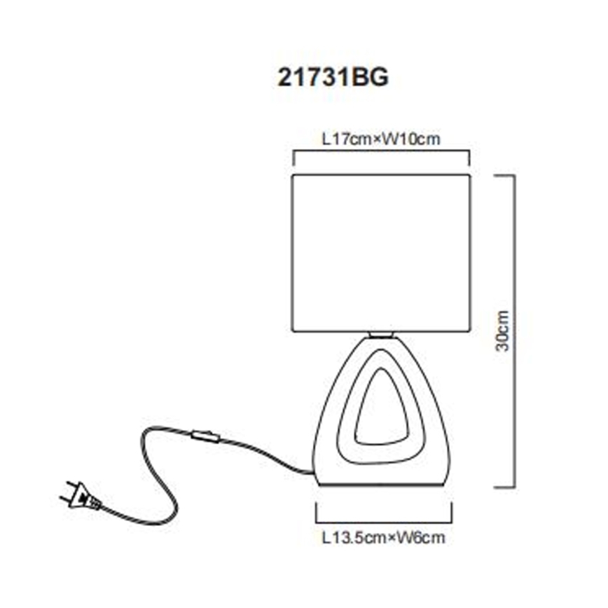 Globo - Bordlampe 1xE14/40W/230V grøn