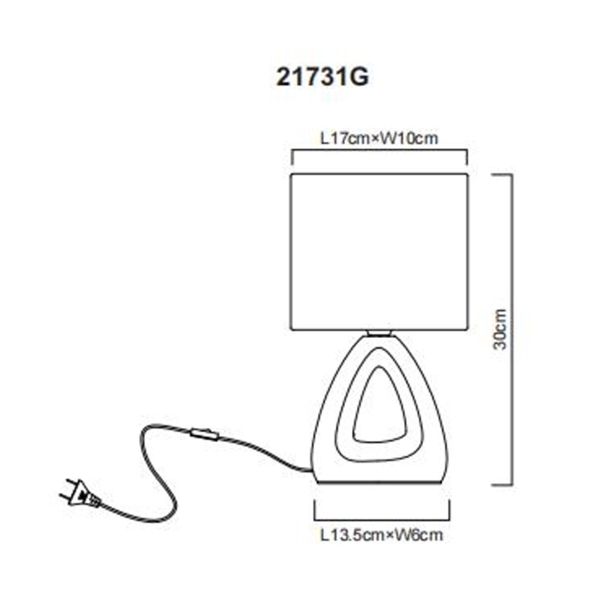 Globo - Bordlampe 1xE14/40W/230V grå