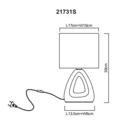 Globo - Bordlampe 1xE14/40W/230V sort